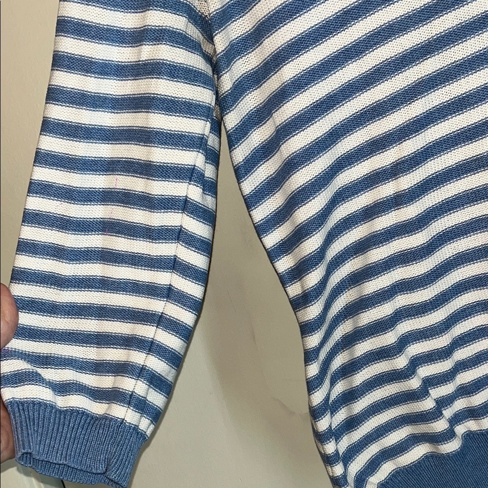 Ralph Lauren Blue and Cream Striped Sweater Nautical - Picture 4 of 5